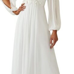 Robe Blanche Manche Longue image 8 | Soirée Blanche