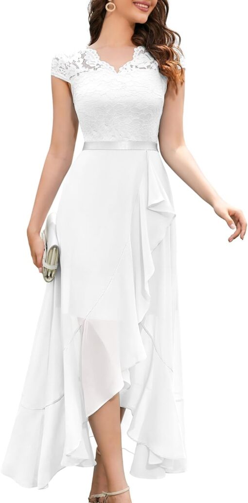 Robe De Soirée Blanche Longue – Image 2