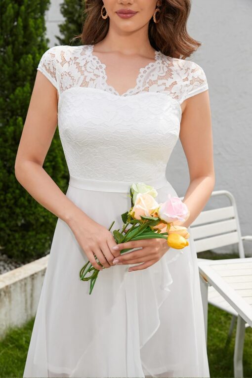 Robe De Soirée Blanche Longue – Image 7