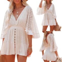 Robe Courte Blanche Dentelle image 20 | Soirée Blanche Robe Courte Blanche Dentelle image 19 | Soirée Blanche