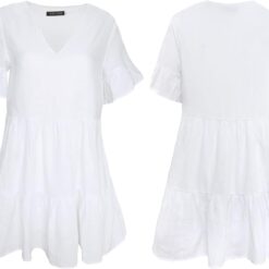 Robe Blanche Bohème Courte image 15 | Soirée Blanche Robe Blanche Bohème Courte image 14 | Soirée Blanche