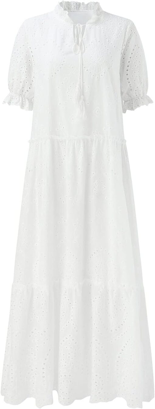 Robe Blanche Bohème Longue – Image 5