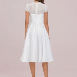 Robe De Mariée Bohème Courte Blanche image 11 | Soirée Blanche Robe De Mariée Bohème Courte Blanche image 10 | Soirée Blanche