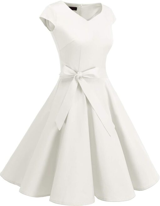 Robe De Mariée Courte En Tulle Blanche – Image 3