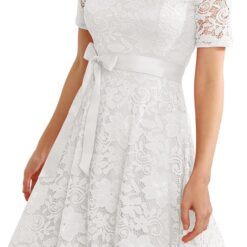 Robe De Mariée Courte Grande Taille Blanche image 7 | Soirée Blanche