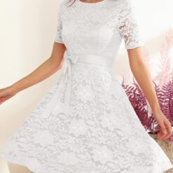 Robe De Mariée Courte Grande Taille Blanche image 9 | Soirée Blanche