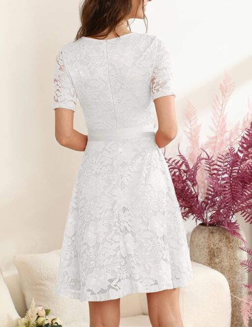 Robe De Mariée Courte Grande Taille Blanche – Image 5