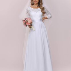 Robe De Mariée Fluide Courte Blanche image 18 | Soirée Blanche Robe De Mariée Fluide Courte Blanche image 17 | Soirée Blanche