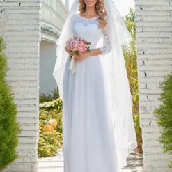 Robe De Mariée Fluide Courte Blanche image 22 | Soirée Blanche Robe De Mariée Fluide Courte Blanche image 21 | Soirée Blanche