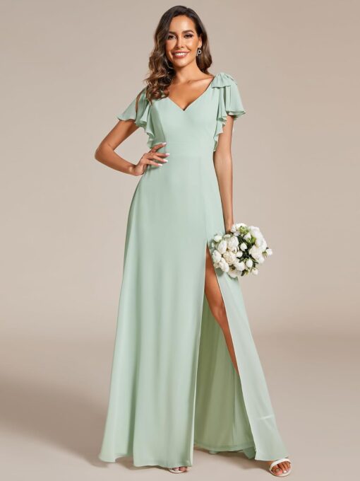 Robe De Mariée 2 En 1 Originale Courte Blanche – Image 6