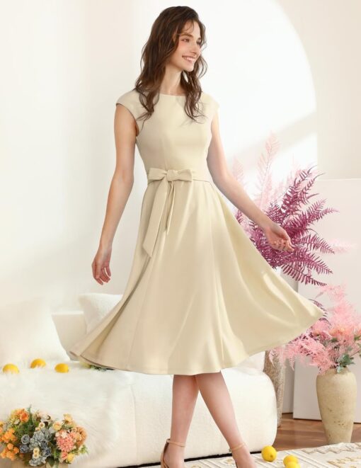 Robe De Mariée Courte Manches Longues Blanche – Image 4