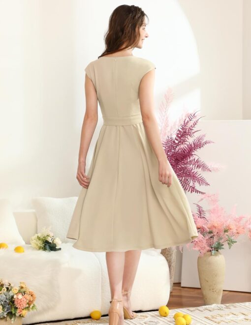 Robe De Mariée Courte Manches Longues Blanche – Image 5