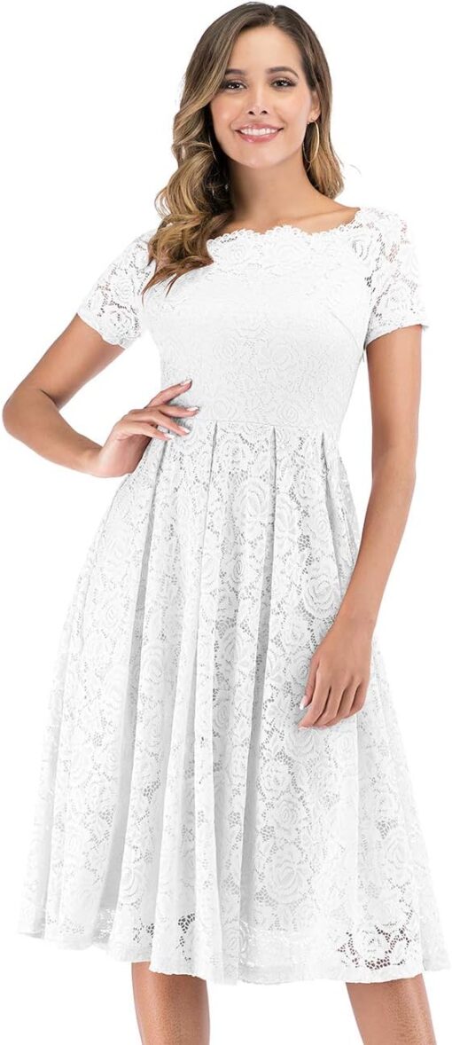 Robe De Mariée Courte Devant Avec Traine – Image 3