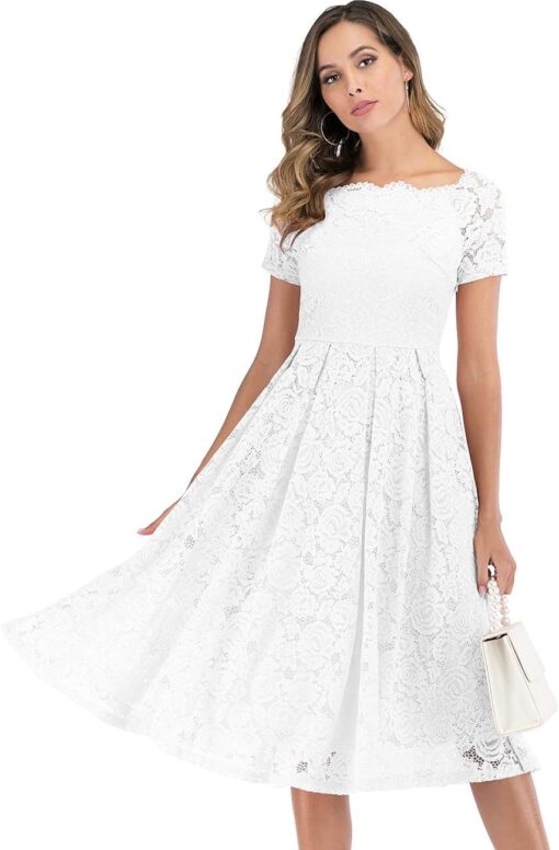 Robe De Mariée Courte Devant Avec Traine – Image 4