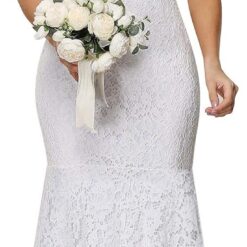 Robe De Mariée Col V Plongeant Epaulettes Originales image 9 | Soirée Blanche