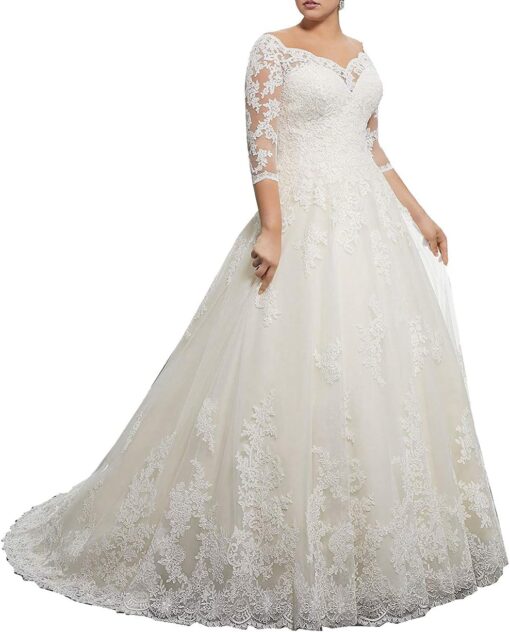 Robe De Mariée Dentelle A Bustier – Image 2
