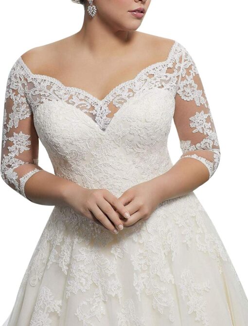 Robe De Mariée Dentelle A Bustier – Image 4