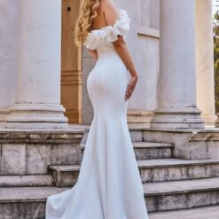 Robe de mariée sirène en dentelle florale avec manches en tulle détachables image 11 | Soirée Blanche Robe de mariée sirène en dentelle florale avec manches en tulle détachables image 10 | Soirée Blanche