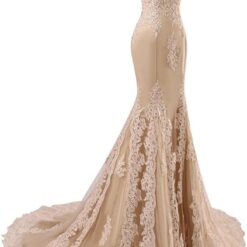 Robe de mariée trompette en dentelle perlée et tulle image 15 | Soirée Blanche