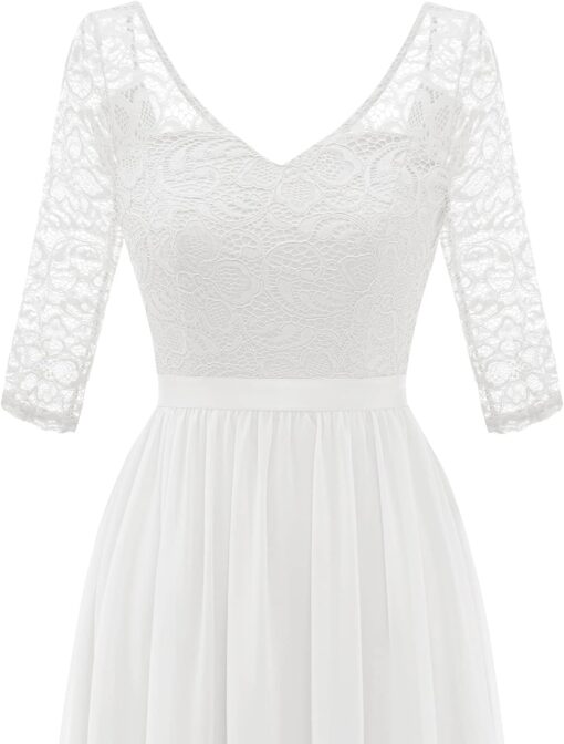 Robe De Mariée Sirène Champêtre Blanche – Image 6