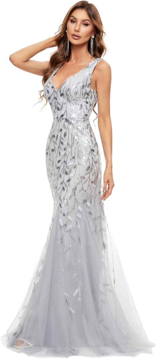 Robe de mariée à encolure bateau en dentelle – Image 6