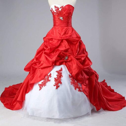 Robe De Mariée Rouge – Image 3
