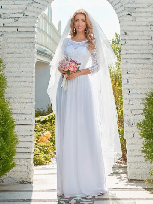 Robe De Mariée Princesse Col Bardot – Image 8