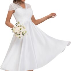 Robe De Mariée Princesse Fleurie Manche Tombante Blanche image 8 | Soirée Blanche