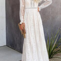 Robe De Mariée A Dentelle Florale A Manches Longues Illusion image 14 | Soirée Blanche