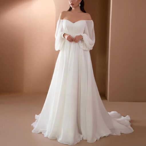 Robe De Mariée Originale A Frange Perlée – Image 3