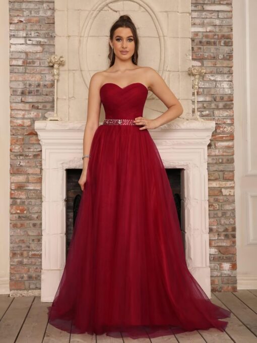 Robe De Mariée En Dentelle A Encolure – Image 4