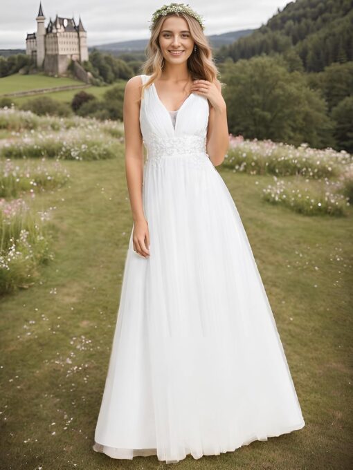 Robe De Mariée Champêtre Blanche – Image 5