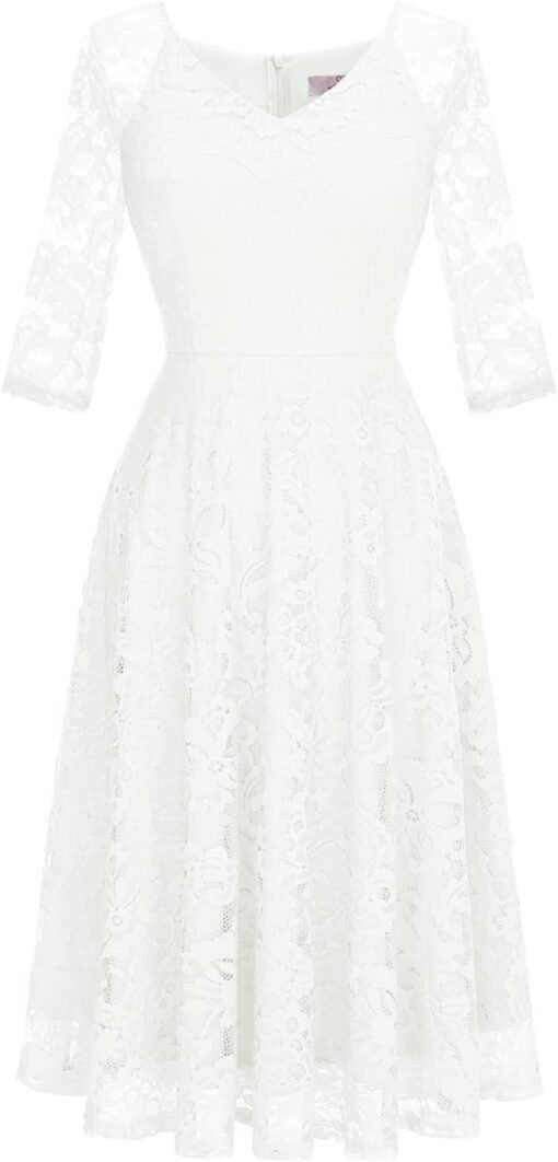 Robe De Mariée Courte Avec Traîne – Image 2
