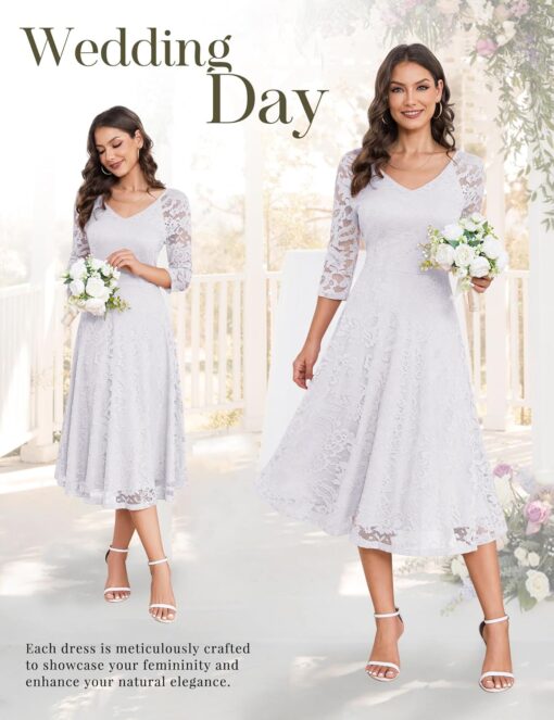 Robe De Mariée Courte Avec Traîne – Image 4