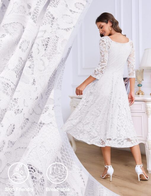 Robe De Mariée Courte Avec Traîne – Image 5