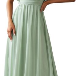 Robe de mariée en tulle avec col en V et double bande à la taille image 9 | Soirée Blanche Robe de mariée en tulle avec col en V et double bande à la taille image 8 | Soirée Blanche