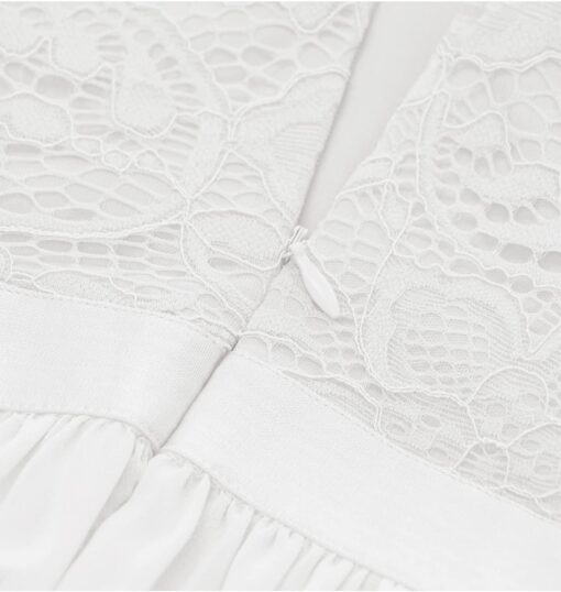 Robe de mariée en tulle avec corset rose nude – Image 7