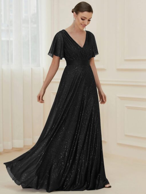 Robe de mariée A en dentelle simple avec jupe en mousseline de soie – Image 6