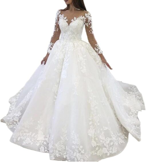 Robe De Mariée fendue avec ceinture tissu – Image 2