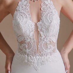 Robe De Mariée Col Américain Blanche image 18 | Soirée Blanche Robe De Mariée Col Américain Blanche image 17 | Soirée Blanche