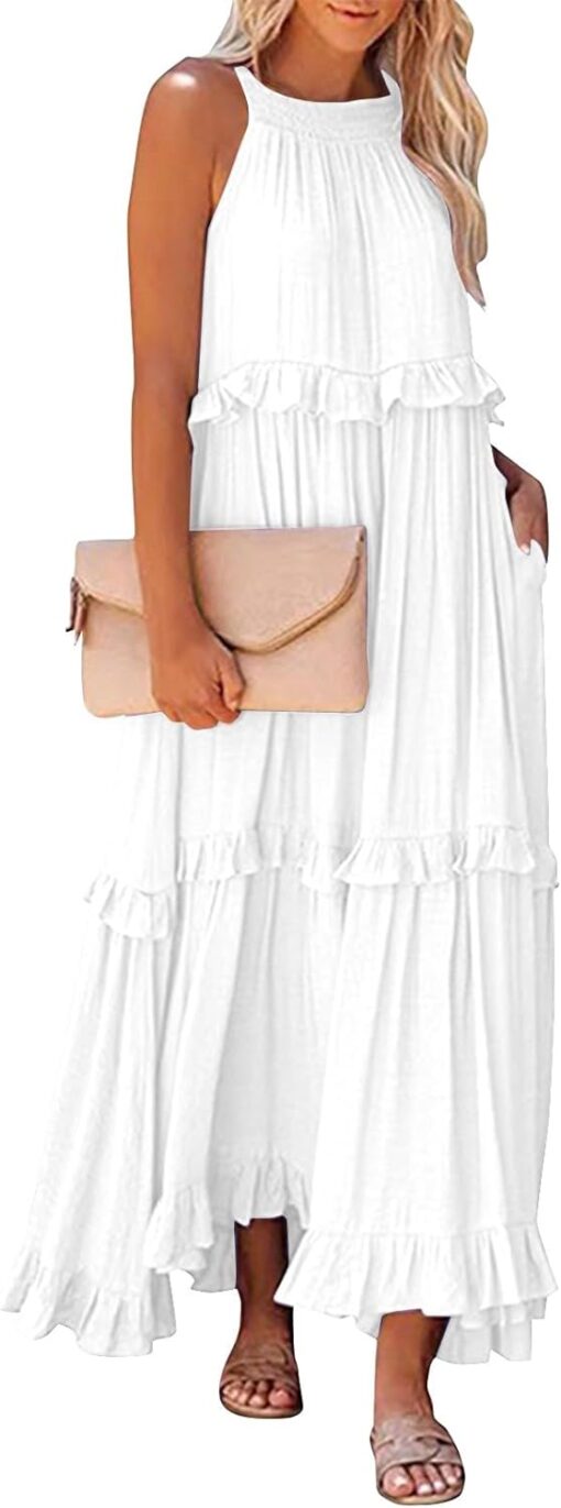 Maxi Robe Blanche Boheme – Image 2