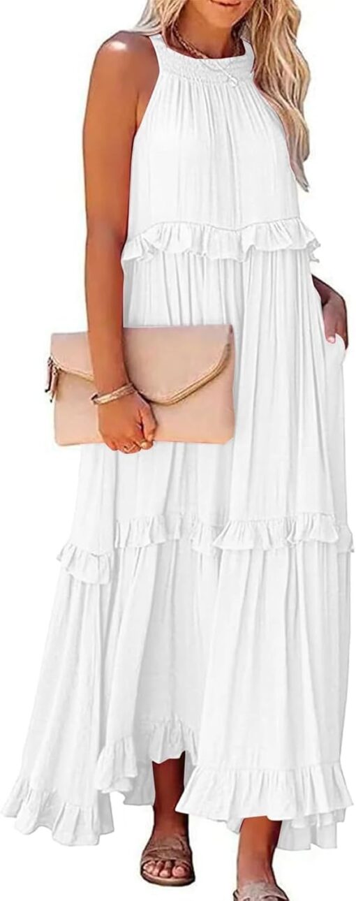 Maxi Robe Blanche Boheme – Image 6