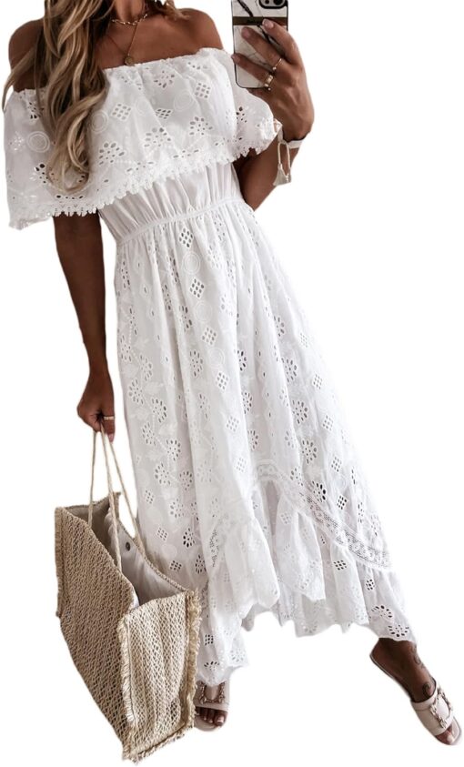 Robe Longue Femme Blanche – Image 3