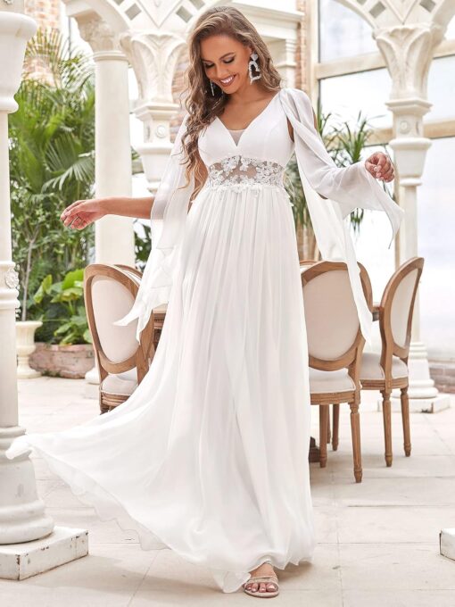 Robe Blanche Soirée Longue – Image 5