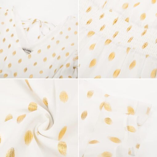 Robe Blanche Mousseline Courte – Image 5