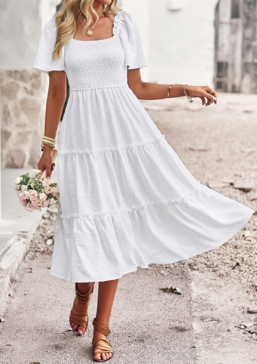 Robe Femme Blanche Longue – Image 3