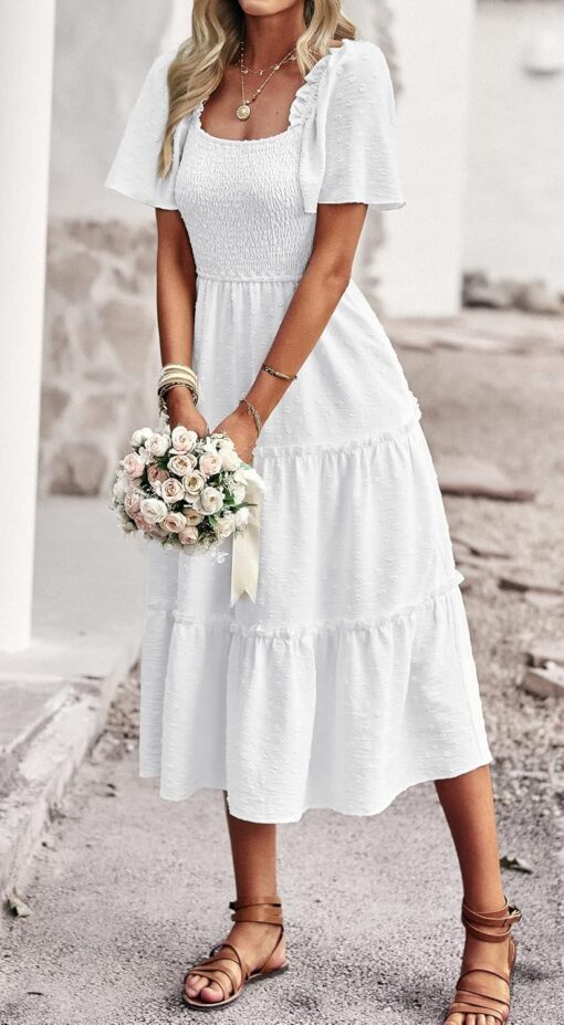 Robe Femme Blanche Longue – Image 7