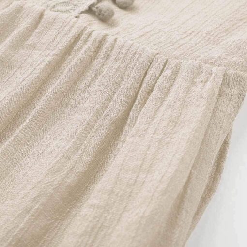 Robe Longue Blanche Dentelle Bohème – Image 5