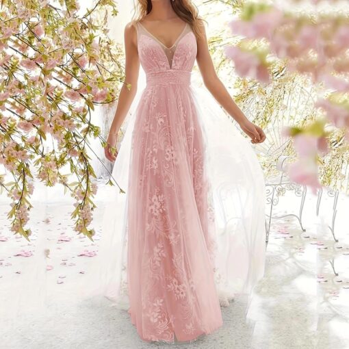Robe De Soirée Dentelle Blanche – Image 3