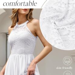 Robe De Soirée Longue Dentelle Blanche image 13 | Soirée Blanche